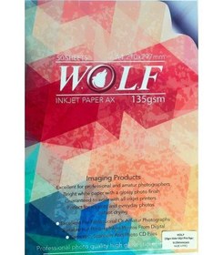 تصویر فتوگلاسه 135 گرم پشت چسبدار 50برگی Wolf - A4 