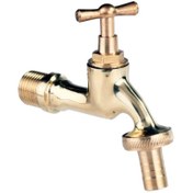 تصویر شیر آب برنجی شلنگی ۱/۲ حیاطی Water faucet