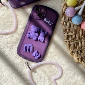 تصویر گارد موبایل مدل cute baby همراه با بند مچی - Iphone 13 Mobile case model cute case