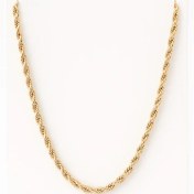 تصویر گردنبند زنجیری پیچ‌خورده طلایی 