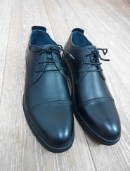 تصویر کفش تمام چرم مردانه بهقدم Behghadam بندی دوردوخت کد 21046 Behghadam men's leather shoes