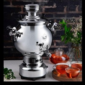 تصویر سماور گازی عالی نسب مدل سهند 8 لیتری Alinassab Sahand gas samovar model 8 liters