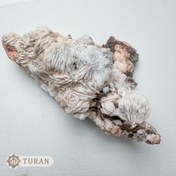 تصویر سنگ راف باریت توپی گلبهی طبیعی و کلکسیونی 583 گرم 