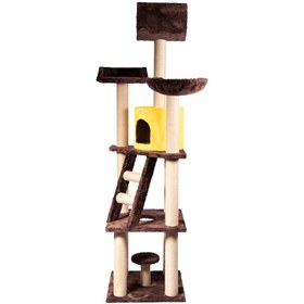 تصویر اسکرچر، لانه، جای خواب و درخت گربه کدیپک مدل بلوط Kedipek Cat Tree Oat Model