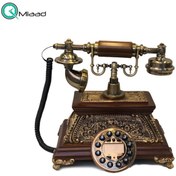 تصویر تلفن سلطنتی رومیزی آرنوس مدل 007، تلفن کلاسیک با شماره گیر به سبک تلفن های قدیمی، دارای قابلیت کالر آیدی (قابلیت نمایش و ذخیره شماره) 