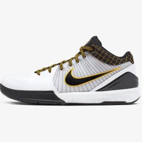 تصویر کفش بسکتبال Nike Kobe 4 Protro نایک کوبی پروترو 4 سفید مشکی زرد 