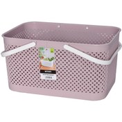 تصویر سبد پیک نیک لیمون طرح بافت کد 2276 - سفید 