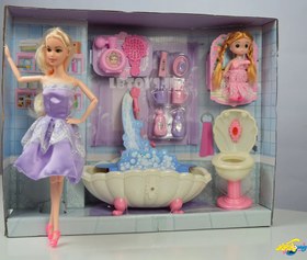 تصویر عروسک باربی وان دار با گردش آب 