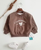 تصویر بلوز لاینر دار (تو کرکی) نوزادی و کودک طرح خرس کالیفرنیا | دورس ضخیم وارداتی، سایز ۱ تا ۶ سال، فوق‌العاده گرم 