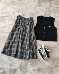 تصویر دامن چهارخونه کشمیری 