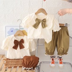 تصویر ست شومیز شلوارک وارداتی بچگانه دخترانه 