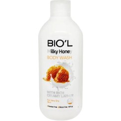 تصویر شامپو بدن مرطوب كننده بيول حاوی عصاره شیر و عسل مناسب برای پوست های خیلی خشک Milky Honey For Very Dry Skin Body Wash