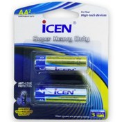 تصویر باتری قلمی iCEN مدل Super Heavy Duty کارتی 2 عددی 