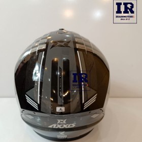 تصویر کلاه کاسکت فک ثابت AXXIS اکسیس - مشکی با خط خاکستری 