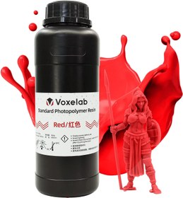 تصویر رزین رنگ قرمز 500 گرمی Voxelab 3D Printer Resin - ارسال 20 روز کاری 