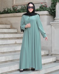 تصویر مانتو عبایی زنانه مدل حنانه 