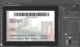 تصویر فایل لایه باز آیدی کارت آمریکا (USA ID Card | New York) 