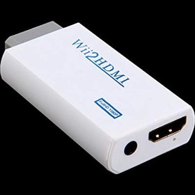 تصویر وای پلاستیک سفید به مبدل آداپتور HDMI Wii2HDMI آداپتور Full HD 1080P خروجی تصویری صوتی 3.5 میلی متر 