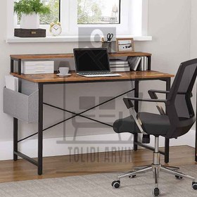 تصویر میز کامپیوتر چوب فلز مدل رایان Computer desk,wood & metal Rayan model