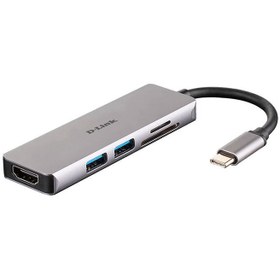 تصویر هاب 5 پورت USB Type-C دی‌ لینک مدل DUB-M530 D-link DUB-M530 5 Port USB Type-C Hub