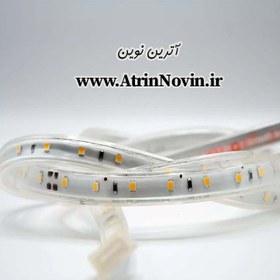 تصویر ریسه نواری 220 ولت تراکم 120 رنگ نچرال پشت چسبدار حلقه 10 متری Strip Light Loop Light LA-P180