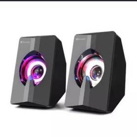 تصویر اسپیکر ۲ تکه Kisonli L-2020 ا Kisonli L-2020 RGB LED Desktop Wired Speaker Kisonli L-2020 RGB LED Desktop Wired Speaker