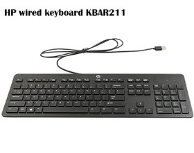 تصویر کیبورد HP مدل KBAR211 HP wired keyboard KBAR211