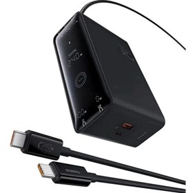 تصویر شارژر رومیزی 240 وات بیسوس مدل Ultra Fast 240W Baseus Digital GaN Intelligent Desktop Fast Charger 3C+U+DC 240W EU Cluster Black with:DC-DC Charging Cable 240W 1m CCGAN240CE P10163901113-00