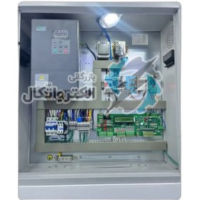 تصویر تابلو فرمان آرمان فراز پیمان AFP با درایو QMA 7.5kw به همراه جعبه رویزیون کارکدک 