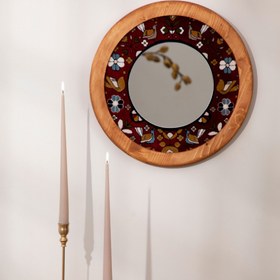 تصویر آینه دیواری باغ پرندگان 