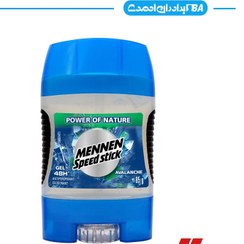 تصویر دئودورانت ژله ای منن اسپید استیک مدل AVALANCHE وزن 85 گرم MENNEN SPEED STICK GEL POWER OF NATURE AVALANCHE