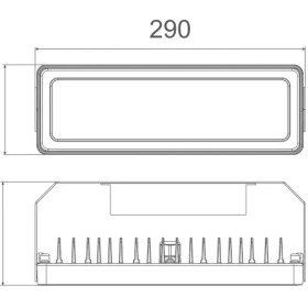 تصویر چراغ دیواری و سقفی روکار LED گلنور مدل مایسا IP4 