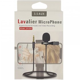 تصویر میکروفن یقه ای lavalier مدل gl-119 ا microphone collar lavalier aux microphone collar lavalier aux