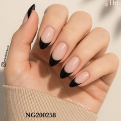 تصویر استیکر ژله ای کاشت ناخن (نیل رپ)_کد NG200258 Gel nail sticker nail wrap_NG200258