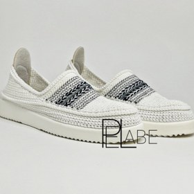 تصویر گیوه زنانه مدل طوسی گندمی سایز ۳۷ تا ۴۵ رنگ سفید 