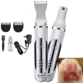 تصویر ماشین اصلاح حیوانات و سوهان شارژی کودوس cp-3500 همراه فیلم محصول (codos-cp-3500-rechargeable-Animal-grooming-machine)