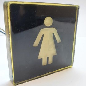 تصویر سنگ نورانی مربع ضد آب تک رنگ طرح زن سایز 10 سانت 12 ولت مدل PL10Z 