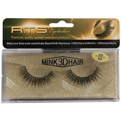 تصویر مژه موی سمور سه‌ بعدی کد 04 آر تی اس 3D otter hair eyelashes RTS code 04