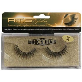 تصویر مژه موی سمور سه‌ بعدی کد 04 آر تی اس 3D otter hair eyelashes RTS code 04