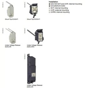 تصویر کلید اتوماتیک،اشنایدر 100 آمپر،غیرقابل تنظیم حرارتی-مغناطیسی سری EZC 