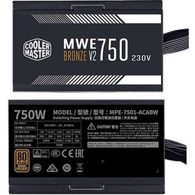 تصویر پاور کارکرده Cooler Master 750W Bronze 