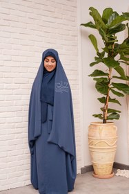 تصویر چادر حسنا آبی کد 10 