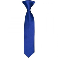تصویر کراوات آبی انگلیسی جنس ساتن درجه یک English blue tie made of first class satin