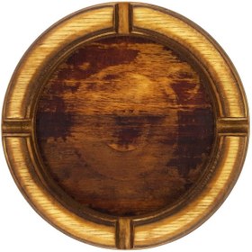 تصویر زیر سیگاری چوبی گرد 