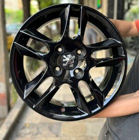 تصویر رینگ فابریک سایز۱۴ (۱۰۸×۴)(مشکی) مدل ۵ پر دوشاخ(207MC) نیریز ا Original wheel size 14"(4×108) Black LZ 207 MC Neyriz Original wheel size 14"(4×108) Black LZ 207 MC Neyriz