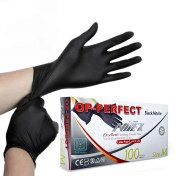 تصویر دستکش نیتریل مشکی مدیوم 