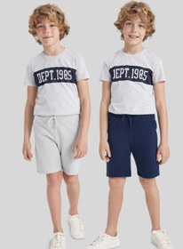 تصویر پک ۲ عددی شلوارک بافتنی پسرانه برند Defacto 2 Pack Boy Knitted Short