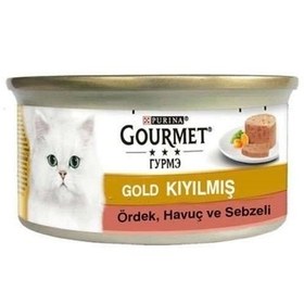 تصویر کنسرو Gourmet Gold مخصوص گربه تهیه شده از گوشت اردک و بوقلمون - 100 گرم 