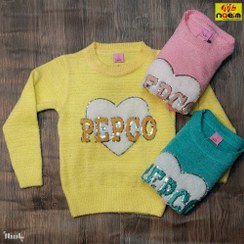 تصویر بافت گپ دخترانه ریز بافت بوکله طرح قلب سایز 45 و 50 سنین 3 تا 7 کد 1421317 