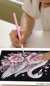 تصویر تتابلوخام نقاشی باالماس طرح قوی صورتی -اورجینال 